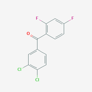 molecular formula C13H6Cl2F2O B7867826 3,4-Dichloro-2',4'-difluorobenzophenone 