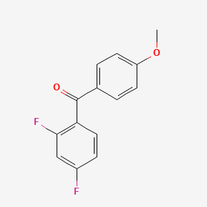 molecular formula C14H10F2O2 B7867827 (2,4-二氟苯基)(4-甲氧基苯基)甲酮 