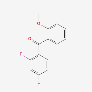 molecular formula C14H10F2O2 B7867829 (2,4-Difluorophenyl)(2-methoxyphenyl)methanone 