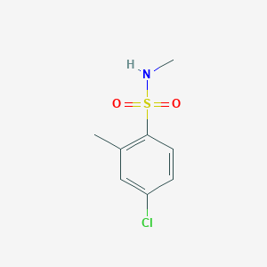 molecular formula C8H10ClNO2S B7867835 4-Chloro-N,2-dimethylbenzene-1-sulfonamide 