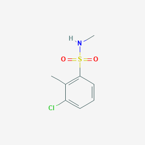 molecular formula C8H10ClNO2S B7867838 3-Chloro-N,2-dimethylbenzene-1-sulfonamide 
