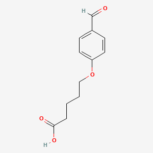 molecular formula C12H14O4 B7867843 5-(4-Formylphenoxy)pentanoic acid 