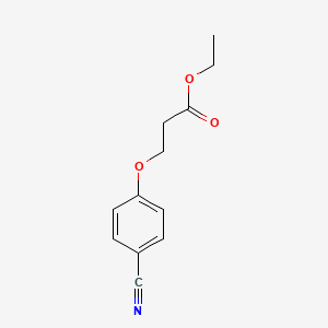 molecular formula C12H13NO3 B7867857 Ethyl 3-(4-cyanophenoxy)propanoate 