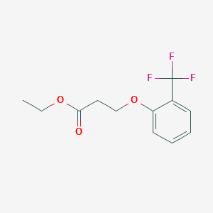 molecular formula C12H13F3O3 B7867874 Ethyl 3-(2-(trifluoromethyl)phenoxy)propanoate 