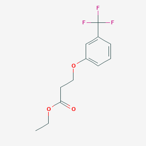 molecular formula C12H13F3O3 B7867890 Ethyl 3-(3-(trifluoromethyl)phenoxy)propanoate 