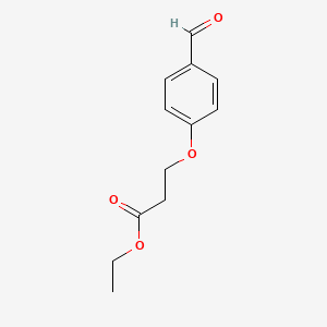 molecular formula C12H14O4 B7867906 Ethyl 3-(4-formylphenoxy)propanoate 