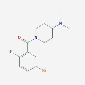 molecular formula C14H18BrFN2O B7867913 (5-Bromo-2-fluorophenyl)(4-(dimethylamino)piperidin-1-yl)methanone 