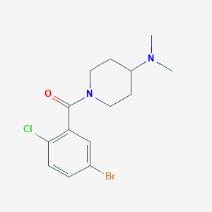 molecular formula C14H18BrClN2O B7867934 (5-Bromo-2-chlorophenyl)(4-(dimethylamino)piperidin-1-yl)methanone 
