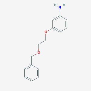 molecular formula C15H17NO2 B7867941 3-[2-(Benzyloxy)ethoxy]aniline 