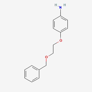 molecular formula C15H17NO2 B7867949 4-[2-(Benzyloxy)ethoxy]aniline 
