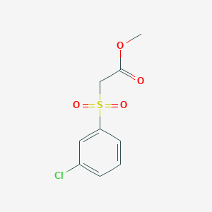 molecular formula C9H9ClO4S B7867961 Methyl 2-(3-chlorophenyl)sulfonylacetate CAS No. 78066-30-5
