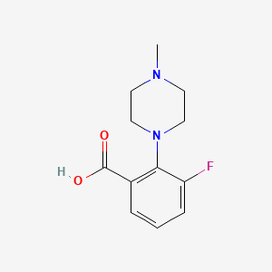 molecular formula C12H15FN2O2 B7867972 3-Fluoro-2-(4-methylpiperazin-1-yl)benzoic acid 