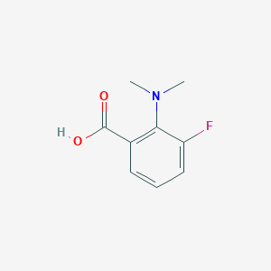 molecular formula C9H10FNO2 B7867974 2-(Dimethylamino)-3-fluorobenzoic acid 