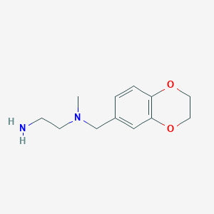 molecular formula C12H18N2O2 B7868002 N*1*-(2,3-Dihydro-benzo[1,4]dioxin-6-ylmethyl)-N*1*-methyl-ethane-1,2-diamine 