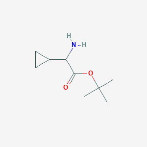 molecular formula C9H17NO2 B7868026 tert-Butyl a-amino-cyclopropaneacetate CAS No. 159871-54-2