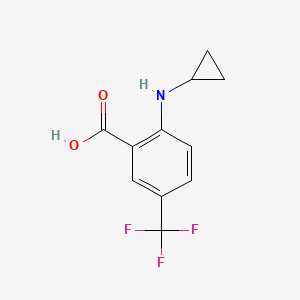 molecular formula C11H10F3NO2 B7868033 2-Cyclopropylamino-5-trifluoromethyl-benzoic acid 