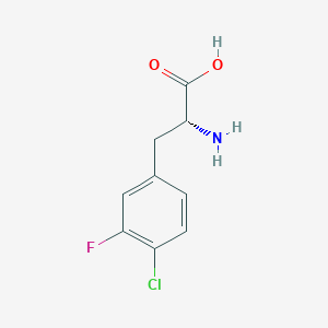 molecular formula C9H9ClFNO2 B7868092 (R)-3-(3-Fluoro-4-chlorophenyl)-2-aminopropionic acid 