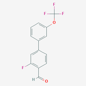 3-Fluoro-3'-(trifluoromethoxy)-[1,1'-biphenyl]-4-carbaldehyde