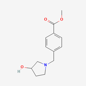molecular formula C13H17NO3 B7868117 Methyl 4-[(3-hydroxypyrrolidin-1-yl)methyl]benzoate 