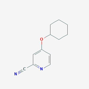 molecular formula C12H14N2O B7868137 4-Cyclohexyloxypyridine-2-carbonitrile 