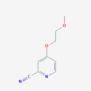 molecular formula C9H10N2O2 B7868145 4-(2-Methoxyethoxy)pyridine-2-carbonitrile 