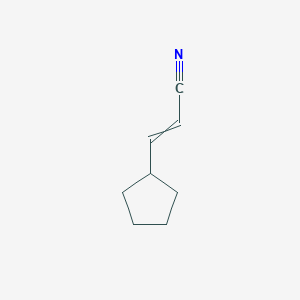 molecular formula C8H11N B7868172 2-Propenenitrile, 3-cyclopentyl- 