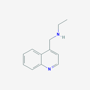 molecular formula C12H14N2 B7868206 Ethyl[(quinolin-4-yl)methyl]amine 