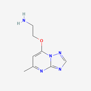 molecular formula C8H11N5O B7868225 2-({5-Methyl-[1,2,4]triazolo[1,5-a]pyrimidin-7-yl}oxy)ethan-1-amine 