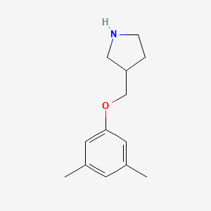 molecular formula C13H19NO B7868269 3-[(3,5-Dimethylphenoxy)methyl]pyrrolidine 
