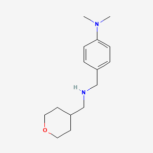 molecular formula C15H24N2O B7868275 N,N-dimethyl-4-({[(oxan-4-yl)methyl]amino}methyl)aniline 
