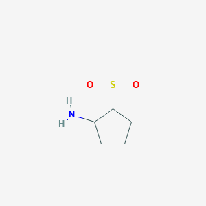 molecular formula C6H13NO2S B7868302 2-Methanesulfonylcyclopentan-1-amine CAS No. 1221723-17-6