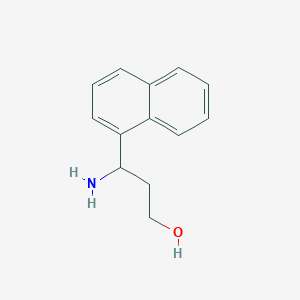 molecular formula C13H15NO B7868394 3-Amino-3-(naphthalen-1-yl)propan-1-ol 
