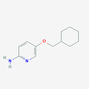 molecular formula C12H18N2O B7868403 5-(Cyclohexylmethoxy)pyridin-2-amine 