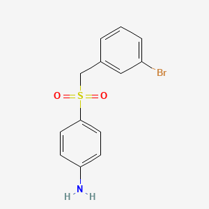 molecular formula C13H12BrNO2S B7868453 4-[(3-Bromophenyl)methanesulfonyl]aniline 