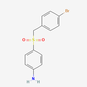 molecular formula C13H12BrNO2S B7868458 4-[(4-Bromophenyl)methanesulfonyl]aniline 
