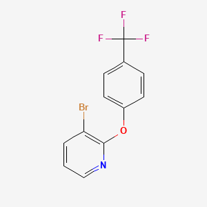 molecular formula C12H7BrF3NO B7868465 3-Bromo-2-(4-(trifluoromethyl)phenoxy)pyridine 