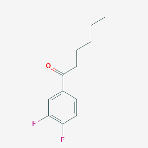 molecular formula C12H14F2O B7868482 1-(3,4-Difluorophenyl)hexan-1-one 