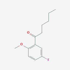 molecular formula C13H17FO2 B7868494 1-(5-Fluoro-2-methoxyphenyl)hexan-1-one CAS No. 1094748-76-1