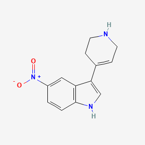 molecular formula C13H13N3O2 B7868508 5-nitro-3-(1,2,3,6-tetrahydropyridin-4-yl)-1H-indole 