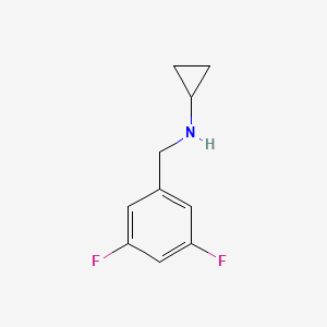 molecular formula C10H11F2N B7868560 Cyclopropyl-(3,5-difluorobenzyl)amine 
