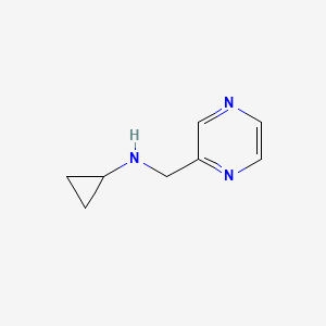 molecular formula C8H11N3 B7868562 Cyclopropyl-pyrazin-2-ylmethyl-amine 