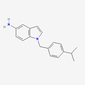 molecular formula C18H20N2 B7868583 1-(4-异丙基苄基)-1H-吲哚-5-胺 