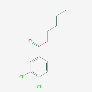 molecular formula C12H14Cl2O B7868628 1-(3,4-Dichlorophenyl)hexan-1-one 