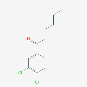 molecular formula C12H14Cl2O B7868628 1-(3,4-二氯苯基)己烷-1-酮 