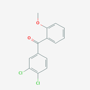 molecular formula C14H10Cl2O2 B7868630 (3,4-Dichlorophenyl)(2-methoxyphenyl)methanone 