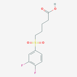 molecular formula C11H12F2O4S B7868638 5-(3,4-Difluorobenzenesulfonyl)pentanoic acid 