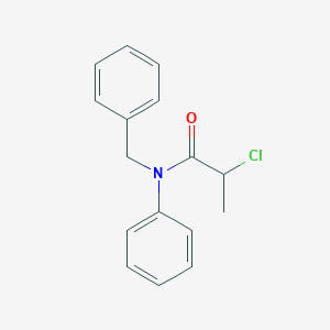 molecular formula C16H16ClNO B7868652 N-benzyl-2-chloro-N-phenylpropanamide 