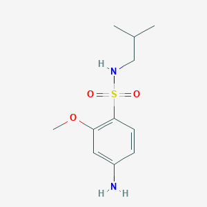 molecular formula C11H18N2O3S B7868694 4-Amino-N-isobutyl-2-methoxybenzenesulfonamide 