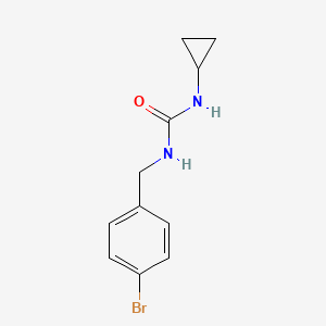 molecular formula C11H13BrN2O B7868786 1-[(4-Bromophenyl)methyl]-3-cyclopropylurea 