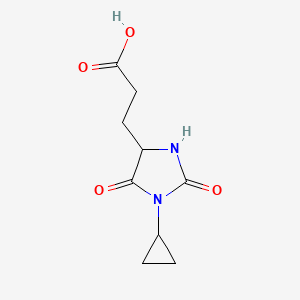3-(1-Cyclopropyl-2,5-dioxo-imidazolidin-4-yl)-propionic acid
